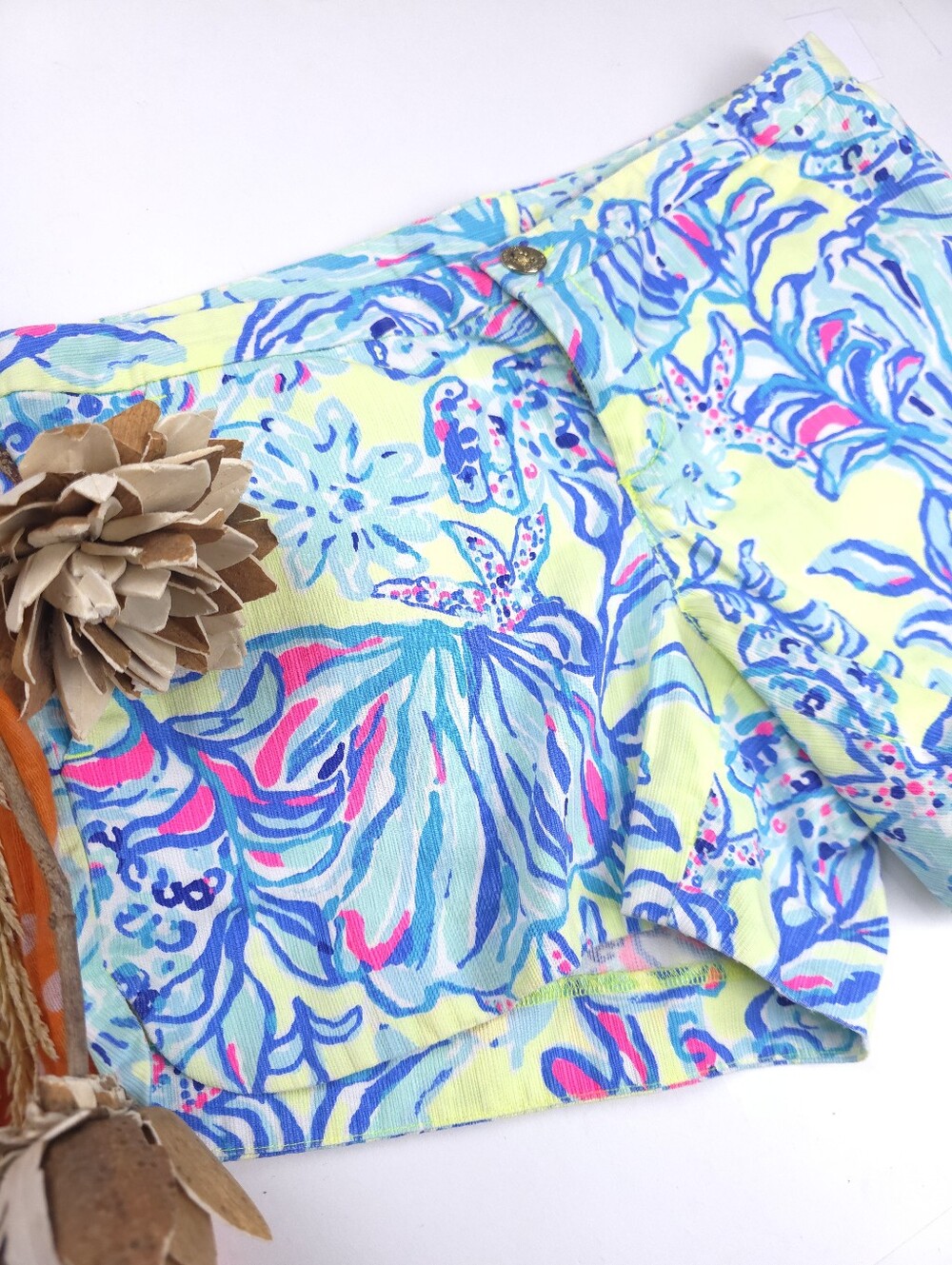 Lilly Pulitzer Shorts in Blue, Pink & Yellow Sz 2